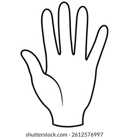 hand raise vector on a white background