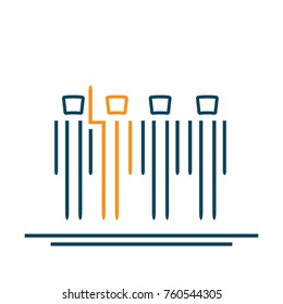 Hand raised to ask question or to answer. Flat design.