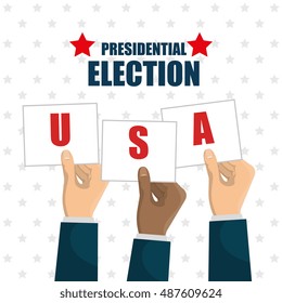 hand raised election presidential usa graphic