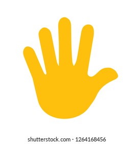 Hand Raised With Fingers Separated High Five Emoji Vector