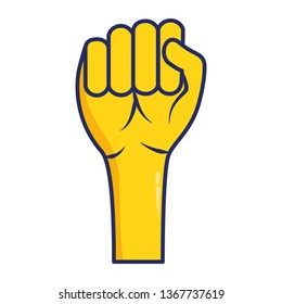 hand raised fist