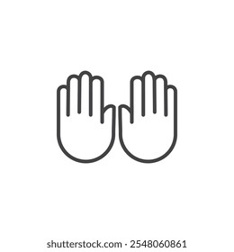 Conjunto de contorno de símbolo de logotipo de icono levantado a mano