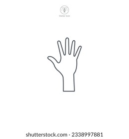 Icono de mano Elevado ilustración vectorial aislada en fondo blanco