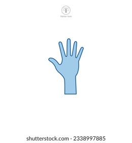 Hand Raised icon symbol vector illustration isolated on white background