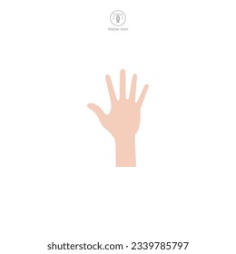 Hand Raised icon symbol vector illustration isolated on white background