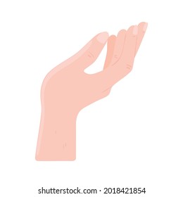 icono de apertura aislada levantado a mano