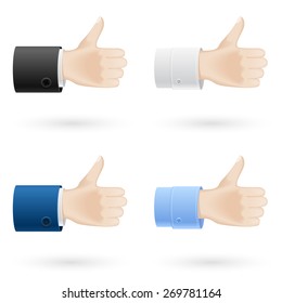  Hand with a raised thumb