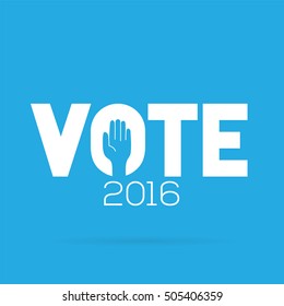 Hand raised vote election concept