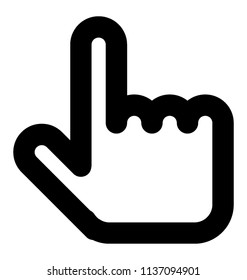 Hand raising its first finger denoting icon for index finger 