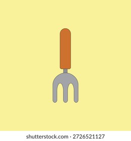 Hand rake equipment vector illustration. Gardening tool