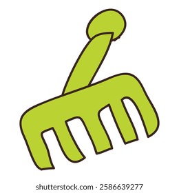 Hand rake flat icon on white background vector illustration for web and mobile design