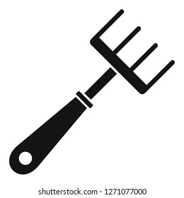 Hand rake icon. Simple illustration of hand rake vector icon for web design isolated on white background