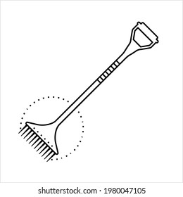 Hand Rake Icon, Rake Tool Icon Vector Art Illustration