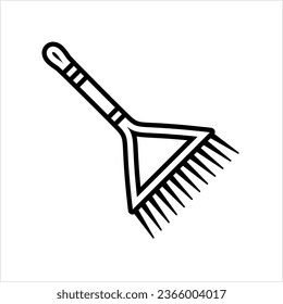 Hand Rake Icon, Rake Tool Icon Vector Art Illustration