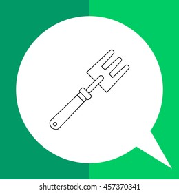 Hand Rake Line Icon