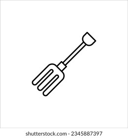 Hand Rake line icon. illustration graphic of Hand Rake line