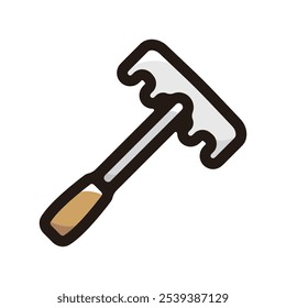 Hand rake outline icon for graphic design, apps and websites