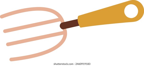 Hand Rake Tool Vector Illustration