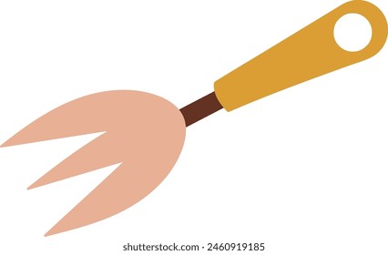 Hand Rake Tool Vector Illustration