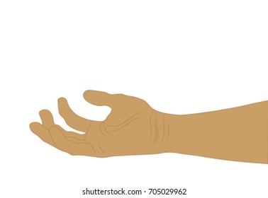 hand is Reach out to get something in vector.