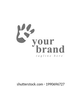 Hand reach star dreams logo design. Education logo template.