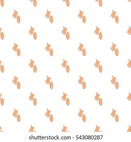 Hand reaches out pattern. Cartoon illustration of hand reaches out vector pattern for web