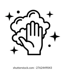 A hand reaching out to touch a sparkling magical cloud, evoking a sense of wonder and enchantment.