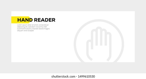 HAND READER AND ILLUSTRATION ICON CONCEPT