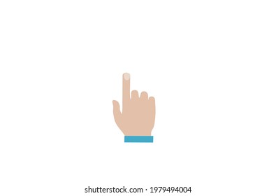 Hand ready for click Detailed vector illustration isolated on White Background