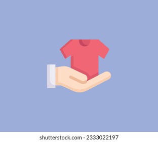 diseño de icono de vectores de ropa de recepción manual
