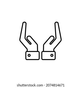 hand receive icon vector illustration logo template for many purpose. Isolated on white background.