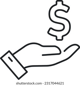 Hand receive money Set is designed with suitable visuals for all Money financial and investment