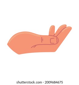 hand receiving gesture cartoon isolated