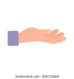 hand receiving gesture icon isolated
