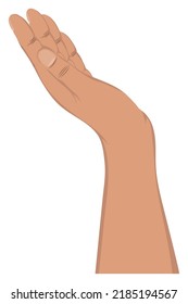 hand receiving gesture isolated icon