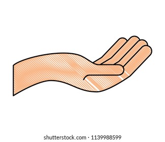 hand receiving isolated icon