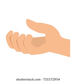 hand receiving isolated icon