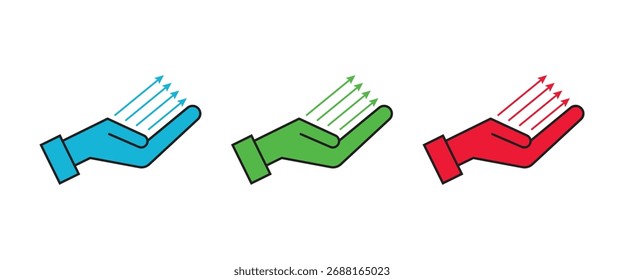 Hand Receiving or Presenting Multiple Arrows
