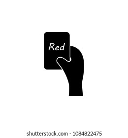 hand with a red card illustration. Element of sport for mobile concept and web apps. Detailed hand with a red card illustration can be used for web and mobile. Premium icon on white background