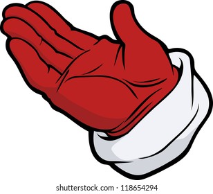 Hand in red glove