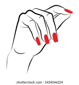 Woman Hand Long Nails Images Stock Photos Vectors Shutterstock