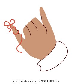 hand with red rope icon