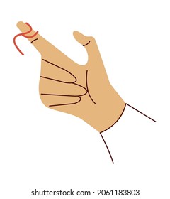 Hand With Red Tape Icon