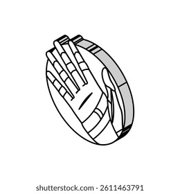 hand rehabilitation therapist isometric icon vector. hand rehabilitation therapist sign. isolated symbol illustration