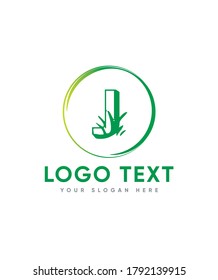 A hand rendered whimsical letter type J logo template, Vector logo for business and company identity 
