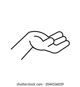 Hand Request Icon Or Symbol Design