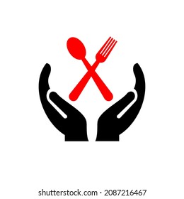 Hand Restaurant logo design. Restaurant logo with Hand concept vector. Hand and Restaurant logo design