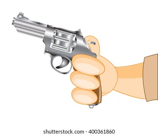 Hand with revolver