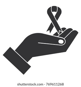 hand with ribbon campaign