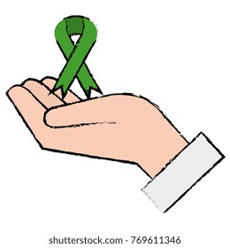 hand with ribbon campaign